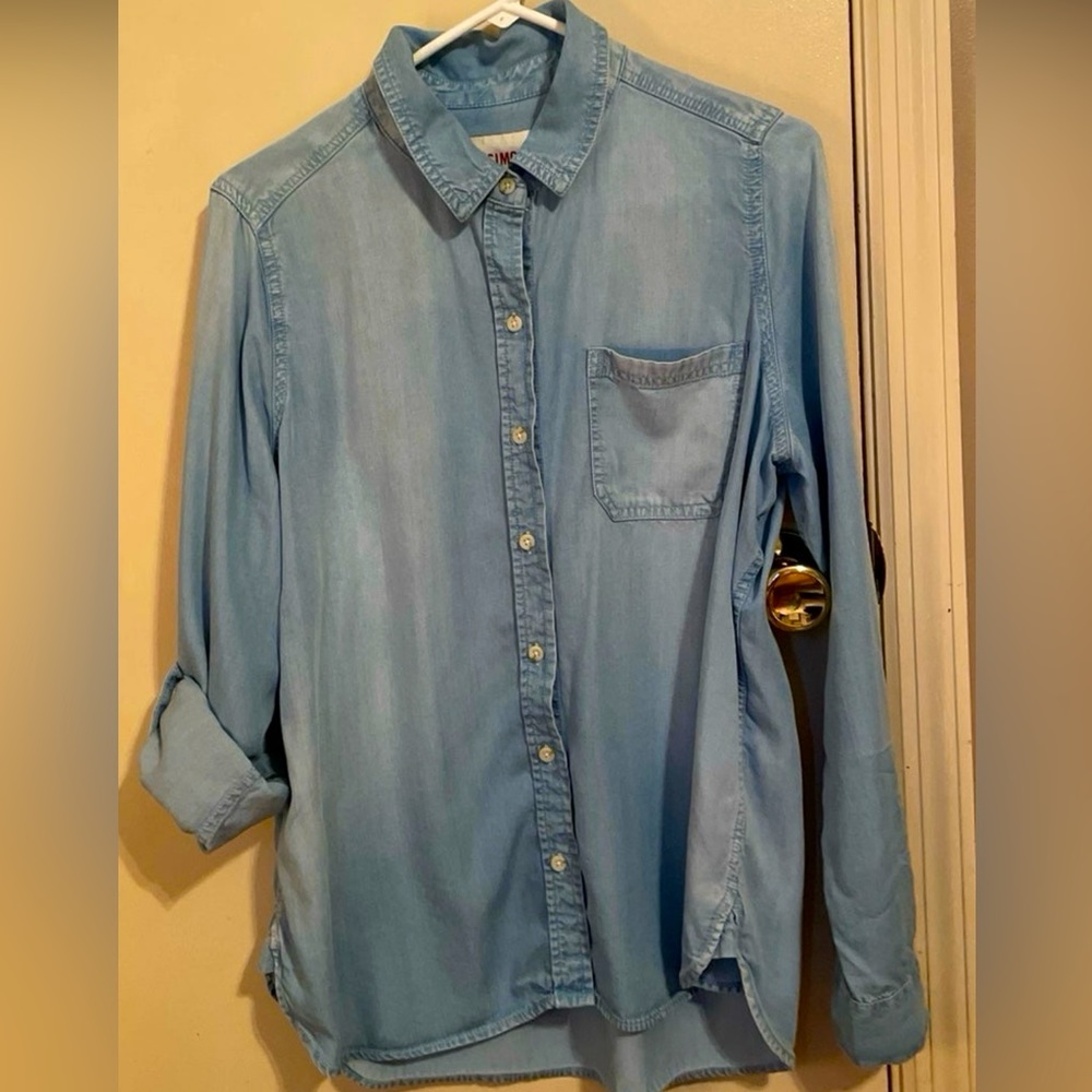 Denim button down